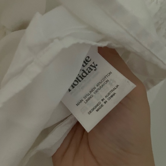 Charlie Holiday Boheme Linen Puff Sleeve Mini Dress - Picture 12 of 14